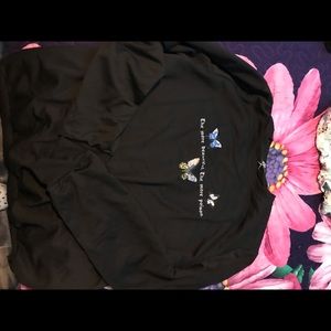 Black sweater with butterflies